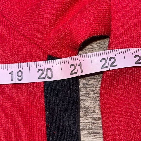 Chico's Womens Mock Neck Blended Knit Long Sleeve Tunic Sweater Red Size 2 Large - Picture 8 of 10
